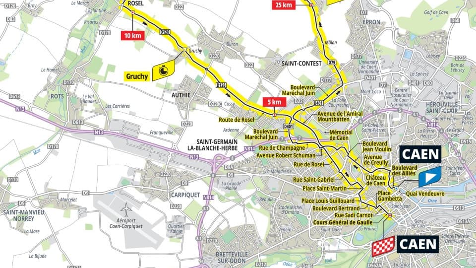 Parcours de la 5e étape du Tour de France 2025