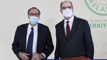Le président sortant LR de la région PACA, Renaud Muselier, et le Premier ministre Jean Castex, le 5 janvier 2021
