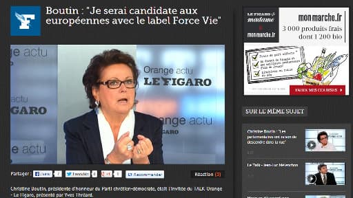 Christine Boutin, le 27 septembre.