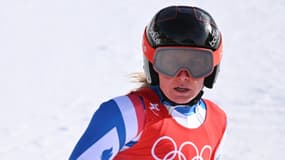 La Française Tessa Worley après la première manche du géant, le 7 février 2022 aux Jeux olympiques de Pékin