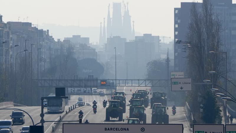 Tracteurs dans Barcelone, blocage de Malaga... Les agriculteurs manifestent toujours en Espagne
