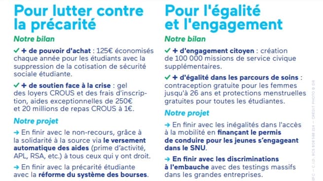 Le tract d'Emmanuel Macron dédié aux jeunes Le tract d'Emmanuel Macron dédié aux jeunes