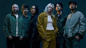 Le groupe Linkin Park avec sa nouvelle chanteuse Emily Armstrong