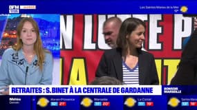 Bouches-du-Rhône: la secrétaire générale de la CGT Sophie Binet en déplacement à Gardanne