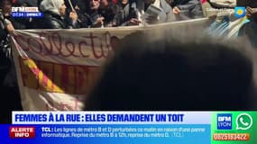 Lyon: une centaine de personnes réunies pour dénoncer les violences faites aux femmes sans-abri