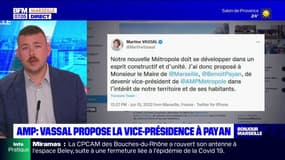 Métropole Aix-Marseille: Martine Vassal propose la vice-présidence à Benoît Payan
