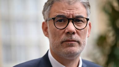Le premier secrétaire du PS Olivier Faure à Paris le 4 septembre 2025