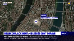 Lyon: quatre blessés dont un grave dans un accident de la route au niveau de la place Bellecour