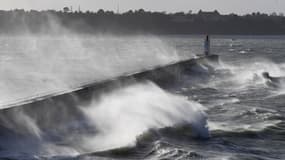 Des rafales de vent à Saint-Malo, le 27 décembre 2020 (Photo d'illustration)