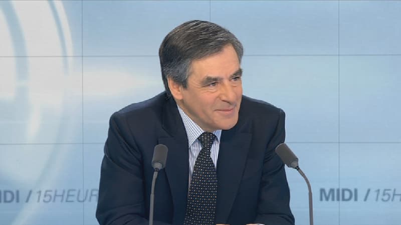 François Fillon sur le plateau de BFMTV.