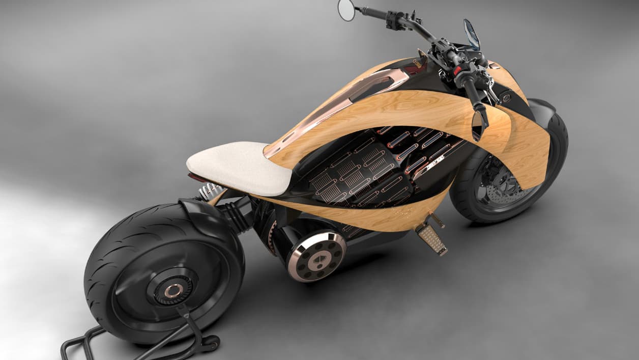 Bois, titane, carbone, Newron propose des matériaux haut de gamme, pour une moto totalement personnalisable. Bois, titane, carbone, Newron propose des matériaux haut de gamme, pour une moto totalement personnalisable.