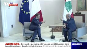 Beyrouth: Emmanuel Macron rencontre le président libanais Michel Aoun