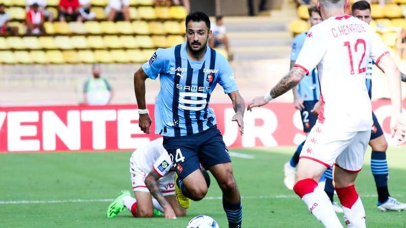 Laborde lors de Monaco-Rennes, le 13 août 2022