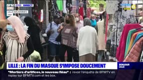 Lille: la fin du port du masque obligatoire en extérieur s'impose doucement