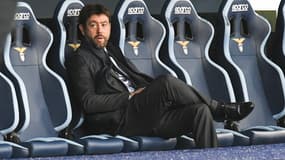 Andrea Agnelli sur le banc de la Juve, en novembre 2021