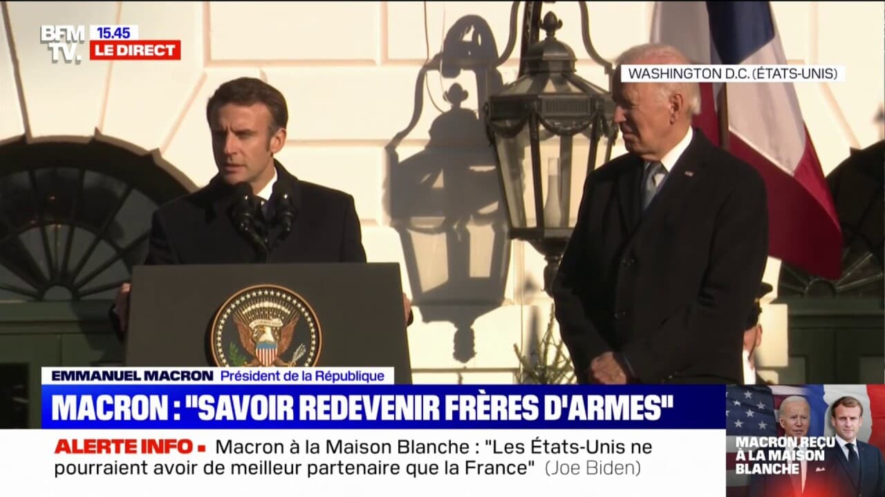 Emmanuel Macron à Joe Biden depuis la Maison Blanche: "Il nous faut ...