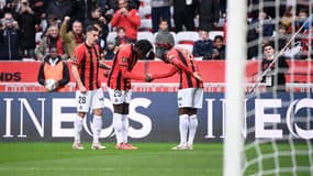 Baptiste Santamaria, Evann Guessand et Mohamed-Ali Cho avec Nice, 21e journée de Ligue 1, 8 février 2025