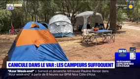 Fortes chaleurs: dans le Var, les campeurs ont du mal à supporter