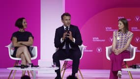 Emmanuel Macron au salon VivaTech à Paris, le 14 juin 2023