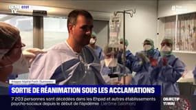 Coronavirus: après 10 jours en soins intensifs, il sort sous les acclamations