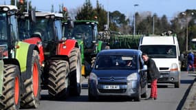 Blocages à Brest, pour protester contre l'augmentation du prix de l'essence.