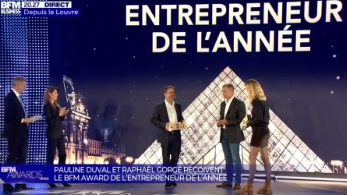 Le BFM Award Entrepreneur de l’année a été décerné à Pauline Duval, Directrice générale du Groupe Duval et Raphaël Gorgé, Président-directeur général du Groupe Gorgé.