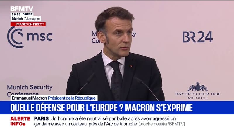 Conférence de Munich: "Ces derniers temps, on ignore l'Europe", estime Emmanuel Macron