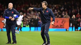 Lé sélectionneur Fabien Galthié, à Cardiff le 22 février 2020