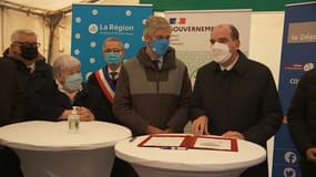 Jean Castex et Laurent Wauquiez ce 16 janvier 2021. 