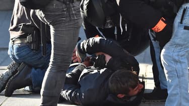 Une interpellation de police à Rennes, le 23 février 2019.