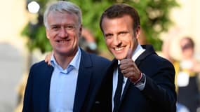 Didier Deschamps et Emmanuel Macron en 2018