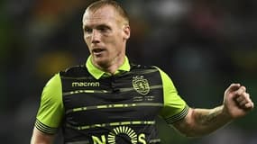 Jérémy Mathieu sous les couleurs du Sporting Portugal, en 2017.