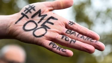 Lors d'une manifestation contre le harcèlement sexuel, le 29 octobre 2017, à Paris.