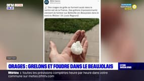 Intempéries et orages: des grêlons de la taille d'une balle de ping-pong sont tombés dans le Beaujolais