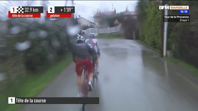 Une voiture manque de percuter l'échapée ! L'une des images fortes de cette 1ère étape