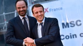 Edouard Philippe et Emmanuel Macron, en février 2016.