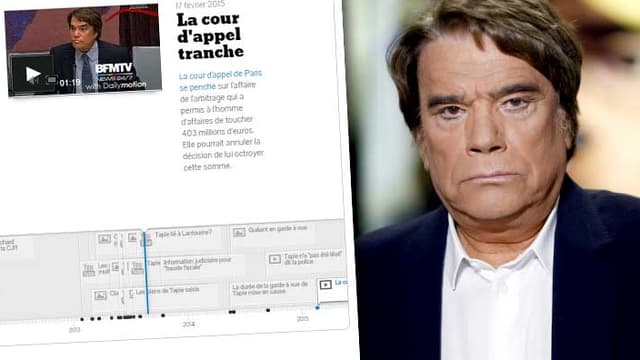 L'homme d'affaires Bernard Tapie pourrait voir l'arbitrage favorable dont il a bénéficié être remis en cause par la justice, mardi 17 février 2015.