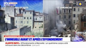 Marseille: l'immeuble avant et après l'effondrement