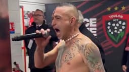 Cédric Abellon, nouveau lanceur du Pilou Pilou du RC Toulon, lors de RC Toulon-Racing 92, le 4 janvier 2025