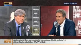 Stéphane Le Foll face à Jean-Jacques Bourdin en direct