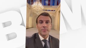 Emmanuel Macron lance un appel à la prudence avant les fêtes, dans une vidéo diffusée le 23 décembre 2021 sur les réseaux sociaux.