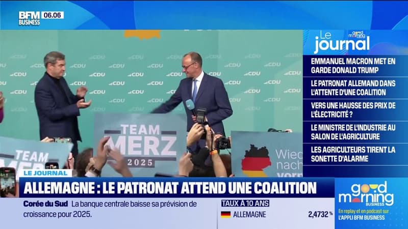 Allemagne: les patrons et syndicats attendent une coalition rapide après la victoire des conservateurs aux législatives