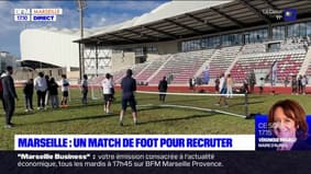 Marseille: un match de football entre recruteurs et demandeurs d'emploi