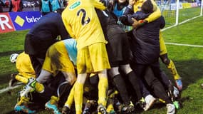 La joie des joueurs d'Epinal