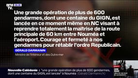 Nouvelle-Calédonie: Gérald Darmanin annonce une "grande opération pour reprendre" la route entre Nouméa et l'aéroport