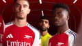 Kai Havertz, David Raya et Bukayo Saka prennent la pause avec le nouveau maillot d'Arsenal pour la saison 2024-2025.