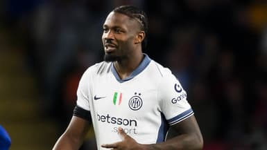 Marcus Thuram lors de la demi-finale aller de Ligue des champions entre le Barça et l'Inter - 30/04/2025