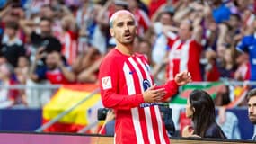 Antoine Griezmann choqué avec l'Atlético de Madrid, le 14 août 2023