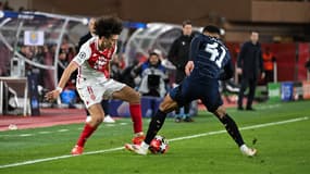 Maghnes Akliouche lors du match Monaco-Aston Villa (1-0, Ligue des champions), le 21 janvier 2025