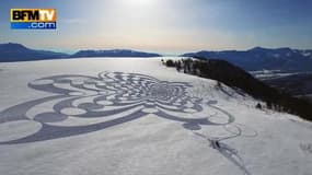 L’art de dessiner la neige par Simon Beck